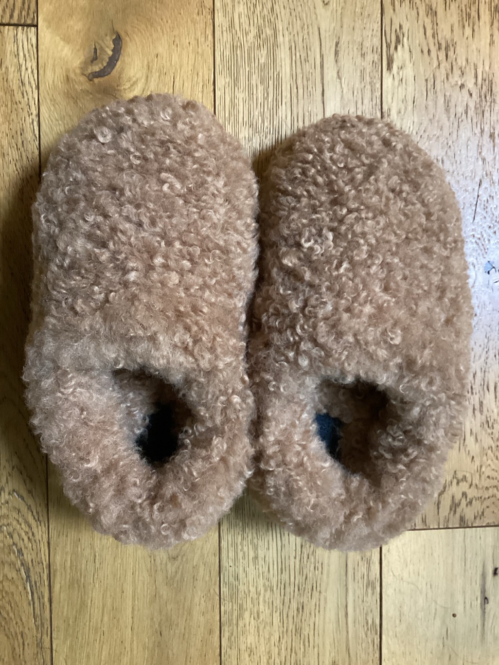 Apparis Misha Cozy Fuzzy Brown Slippers